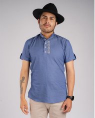 CAMISA YUYAY BORDADO SEDA