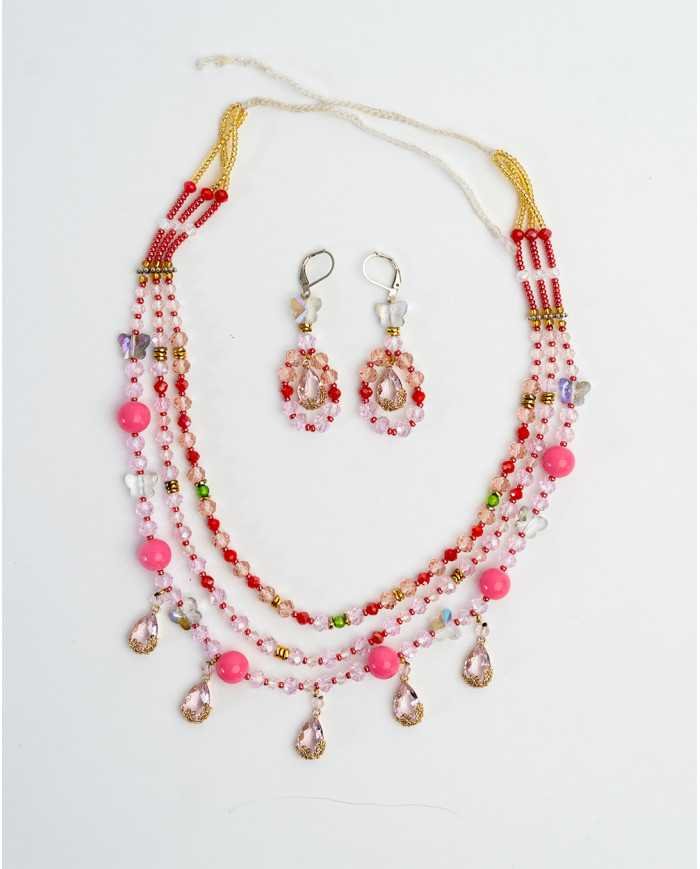 COLLAR Y ARETES KUSHIKUY CRISTALES