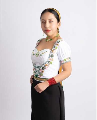 BLUSA CHAKIRA VERDE BORDADO ORLÓN