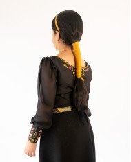 BLUSA INTI MOSTAZA BORDADO SEDA