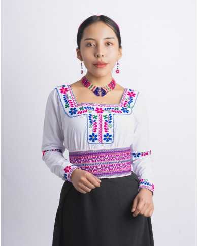 BLUSA KINKUSHKA PURUHÁ BORDADO ORLÓN (L)