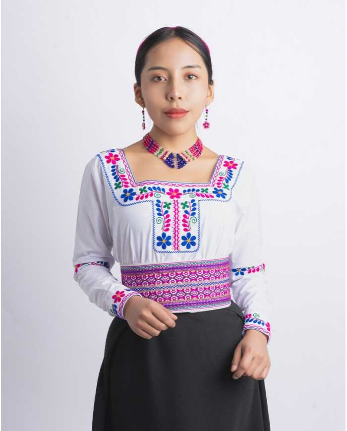 BLUSA KINKUSHKA PURUHÁ BORDADO ORLÓN (L)