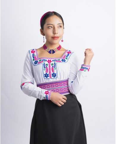 BLUSA KINKUSHKA PURUHÁ BORDADO ORLÓN (L)