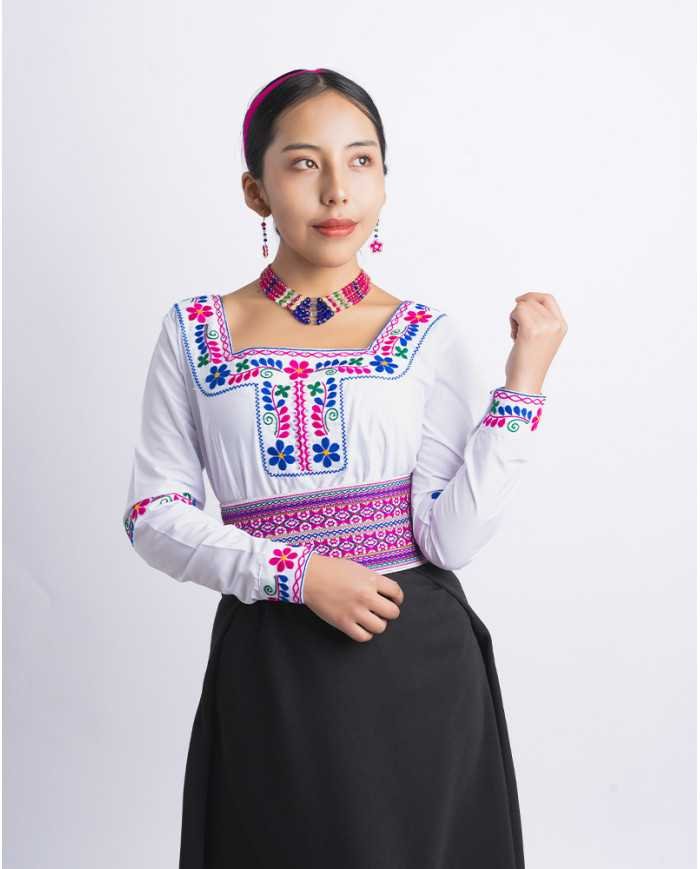BLUSA KINKUSHKA PURUHÁ BORDADO ORLÓN (L)