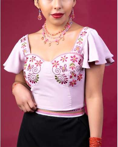 BLUSA KUSHIKUY BORDADO SEDA (S)