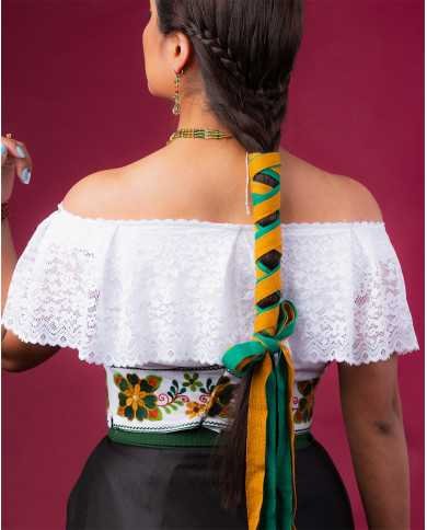 BLUSA PAKTAY VERDE BORDADO ORLÓN